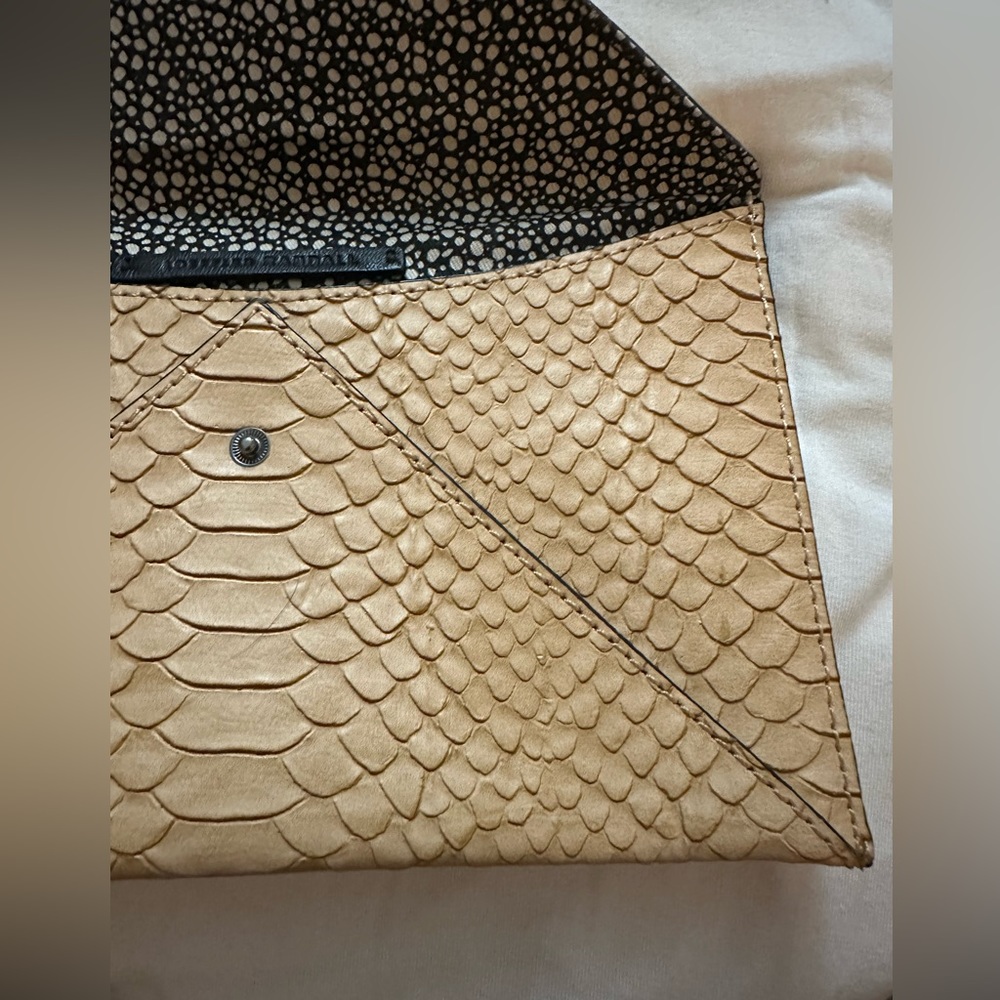 New Loeffler Randall Python Embossed
Nude Clutch